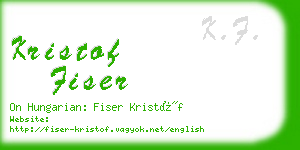 kristof fiser business card